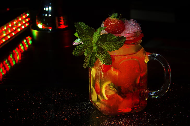 cocktail, strawberry margarita, strawberry, drink, red, fruit, freshness