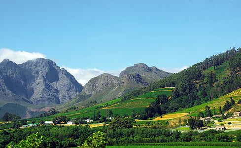 Republika Południowej Afryki, franshoeck, hugenotów, protestanckich WPR, winorośli, góry, Drakenstein