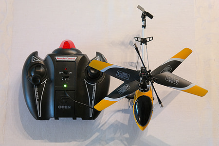 helikopter, fjärrkontroll, modell, modellen helikopter, rotorer, propeller, leksaker