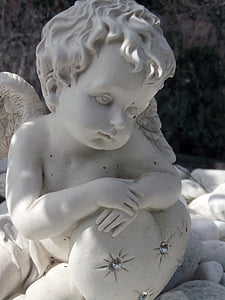 ange, foi, sculpture, cimetière, espoir, Figure