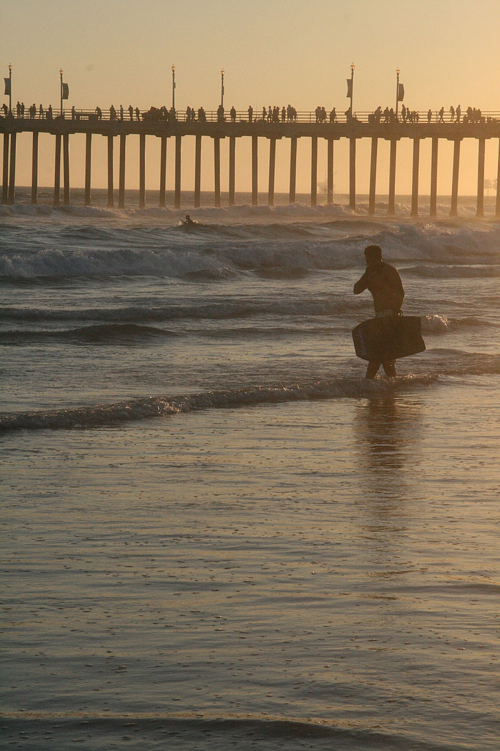body, boarding, pier, sand, beach, people, young