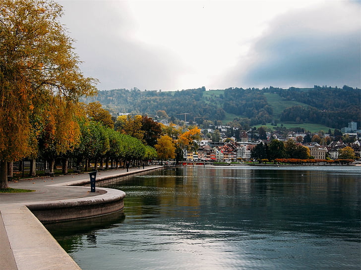 landschap, foto, lichaam, water, overdag, rivier, Park