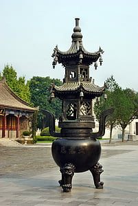Xian, pagode, røgelse brænder, Vildgås