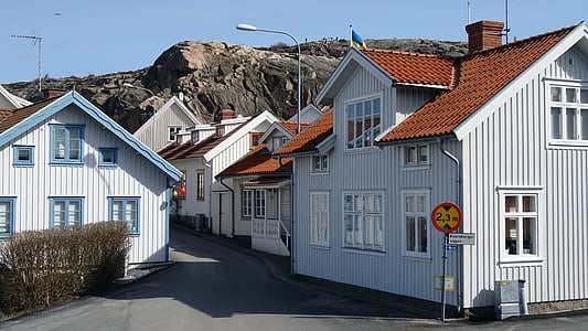 sweden, fjällbacka, wooden house, mountain, fjallbacka, house