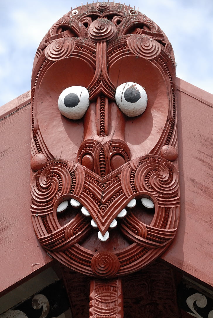 maorijčina, maska, Rotorua, domorodé, náboženstvo