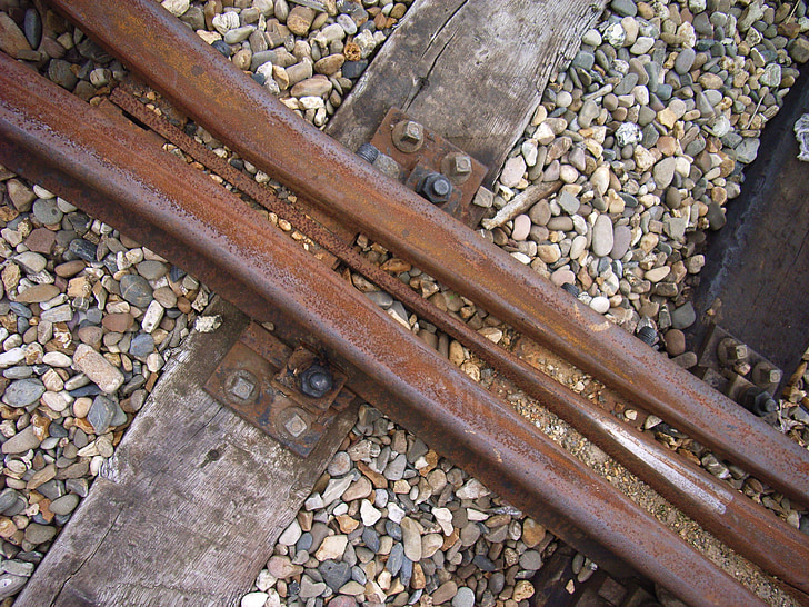 rails, bijhouden, trein, treinspoor, tracks