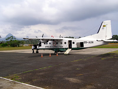 São Tomé, África, avião, Aeroporto, pista, viagens, veículo aéreo