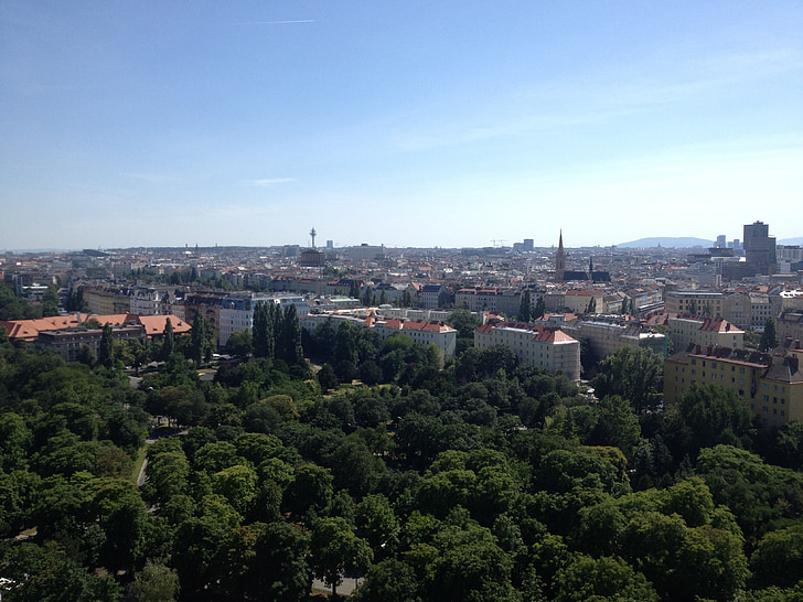 Aerial, Vienne, paysage urbain, voyage