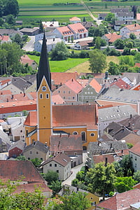 dietfurt i Kelheim dalen, Vis, middelalderske sted, byen, kirke, Altmühltal nasjonalpark, Bayern