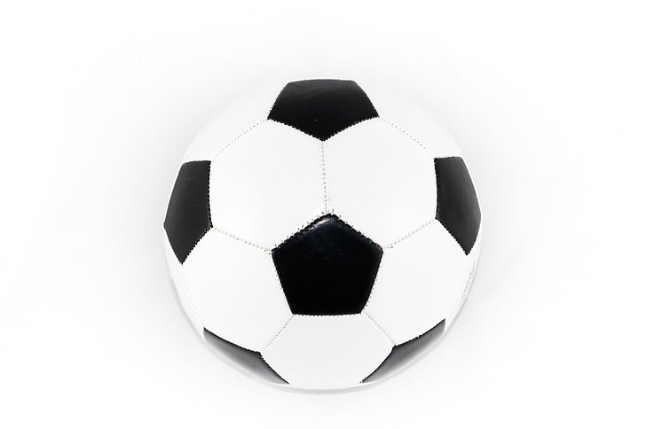 bela, črna, nogomet, žogo, nogomet, šport, nogometno žogo
