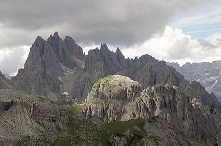白云岩, 阿尔卑斯山, cime di lavaredo, 意大利, 山脉, 视图, 景观