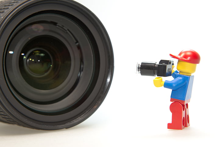 fotograf, obiektyw, LEGO, Zdjęcie, studio fotograficzne, legomaennchen, SLR