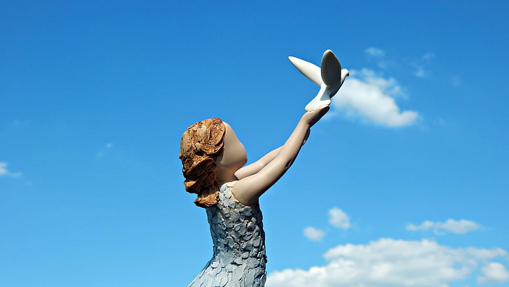 Arora, figur, Statuett, Følg din drøm, en kvinne bare, lem, himmelen