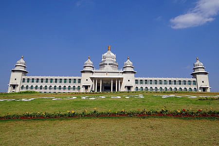 Suvarna vidhana soudha, Belgaum, edificio legislativo, arquitectura, Karnataka, edificio, legislatura de
