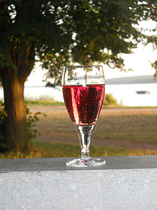 wijn, romantiek, wijnglas, drankje, rood, alcohol