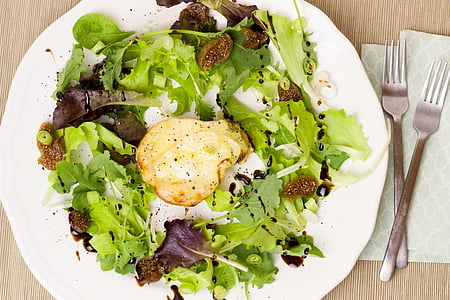 Салат, Груша, сыр, листья салата, вегетарианские блюда, вкусный, Фриш