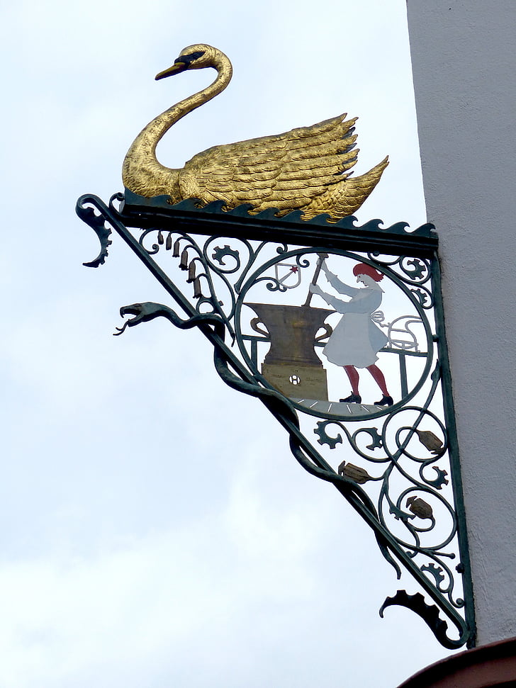 escudo, farmácia do cisne, Colmar, ferraria