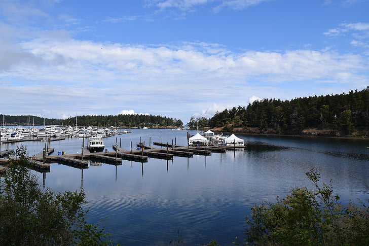 Harbor, Washington, člny, vody, pokojný, scenérie, Ocean