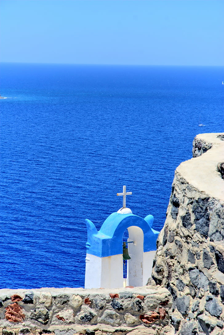 Řecko, Santorin, pláž, slunce, svátky, léto, svátek