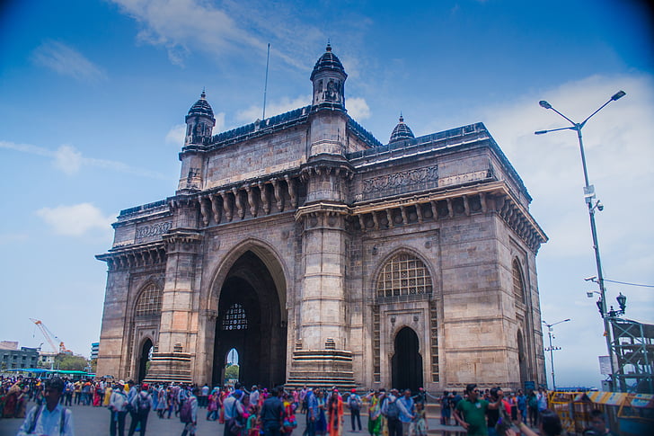 Gate sätt av Indien, Mumbai, historiska, arkitektur, destination, berömda, indiska