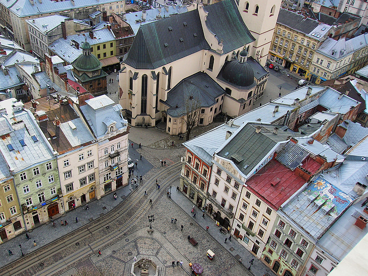 Lvovas, Miestas, Lvovo miesto, Ukraina, turizmo, lankytinų vietų, stogo