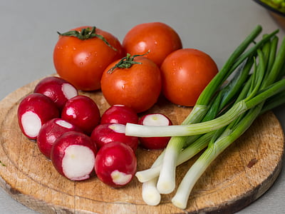 トマト, 野菜, 健康的です, キュウリ, トマト, 食品, 新鮮です
