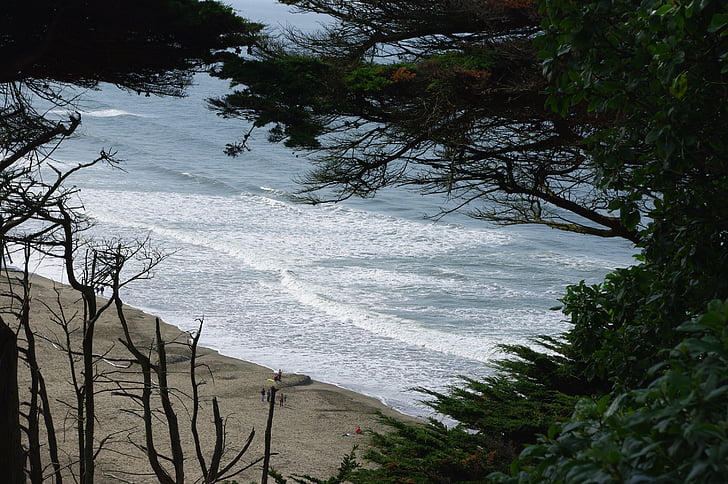 Ocean beach, California, vann, San francisco, stranden, kysten, hav
