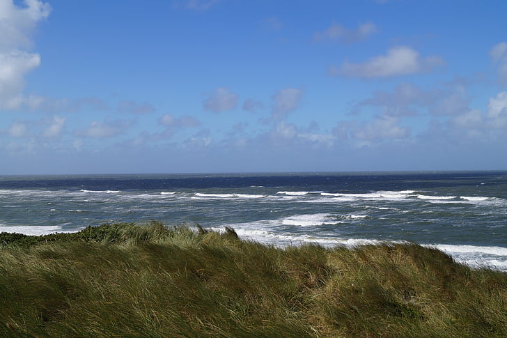 Mar do Norte, dunas, mar, Ilha, Sylt, Nordfriesland