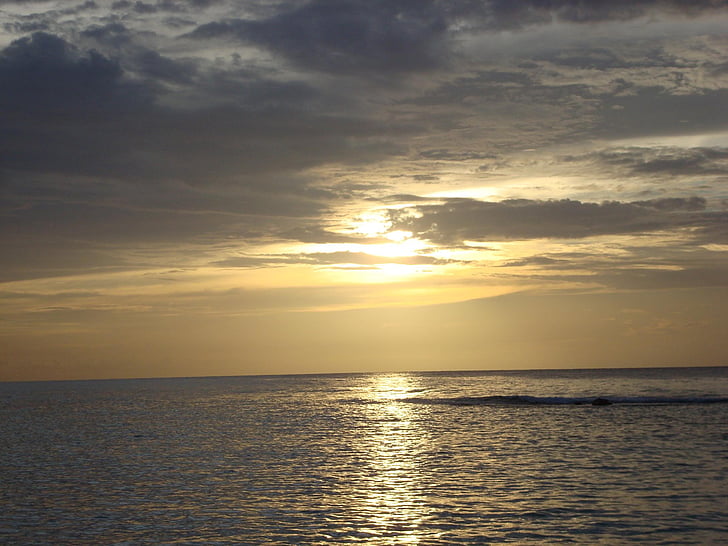 Jamaica, strand, zonsondergang, Runaway bay, reizen, water, Oceaan