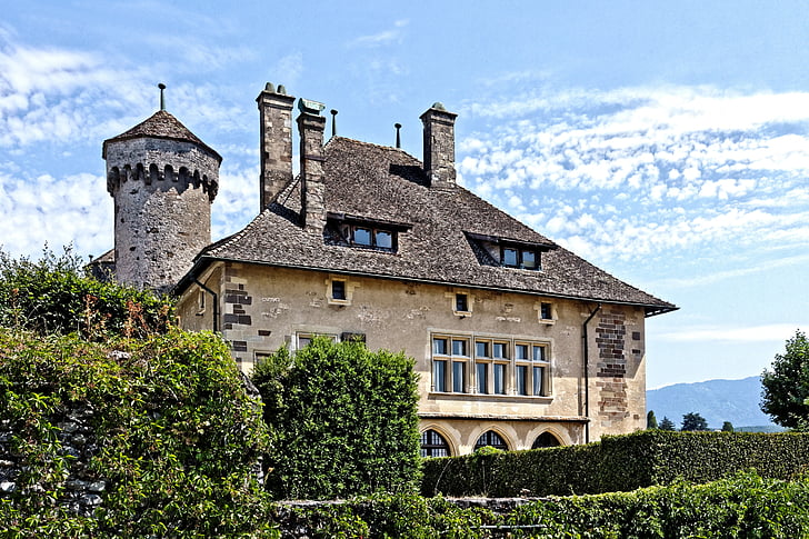 Chateau di ripaille, Chateau, Franciaország, Manor, ház, épület, Európa