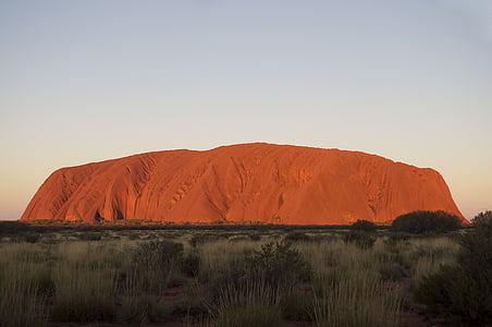 Ayers rock, Uluru, Australien, landmärke, Bush, röd, natursköna