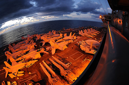 JAV karinio jūrų laivyno, laivas, orlaivių, vežėjas, jūra, vandenyno, vandens