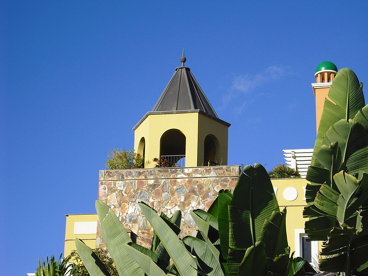 Islas Canarias, cielo azul, arquitectura, Iglesia