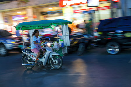 平移, 普吉岛, 泰国, 自行车, 摩托车, 速度, 旅行