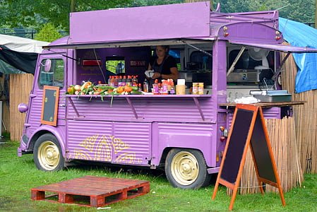 Citroën hy, mad lastbil, verkoopwagen, Food festival, Mobile catering, lilla, gæstfrihed