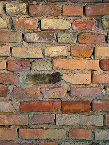 velho, parede, textura de tijolos, parede de tijolo, sujo, textura