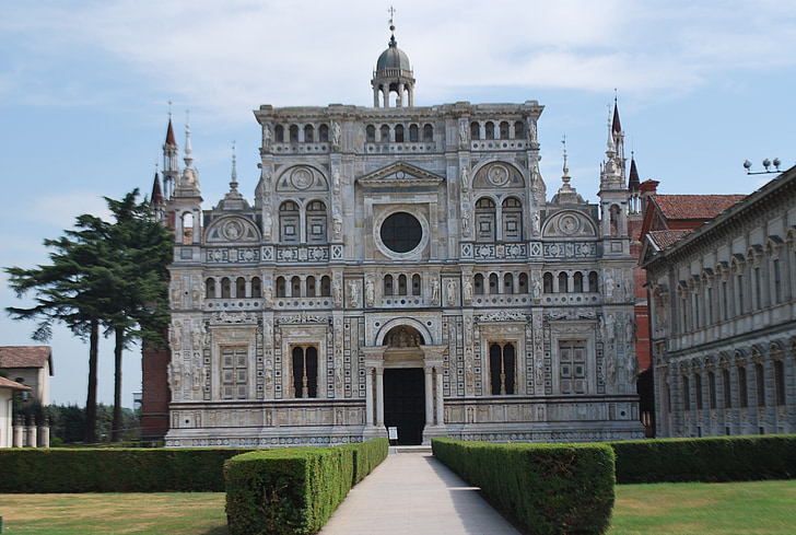 Cartoixa, Pavia, Italia, arquitectura, façana
