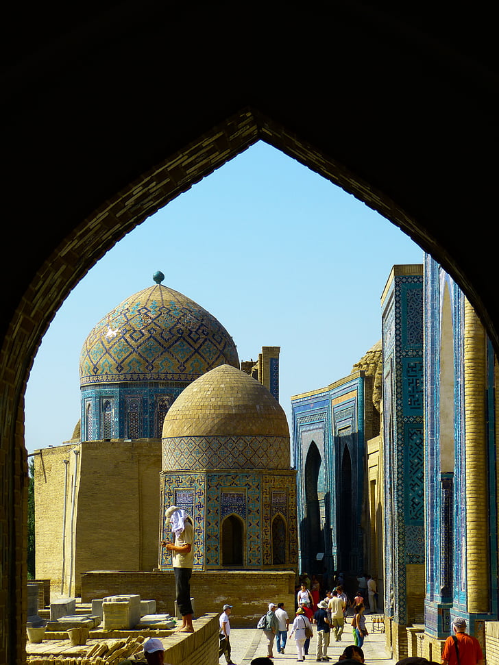 shohizinda, necropolis, samarkand, uzbekistan, mausoleums, mausoleum, islam