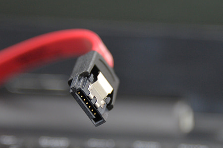 kabel, forbindelse, SATA, s-ata, forbinder kabel, rød, notebook