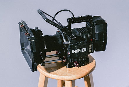 equipamentos, ferramentas, vermelho, vídeo, câmera, produção, câmera - equipamento fotográfico