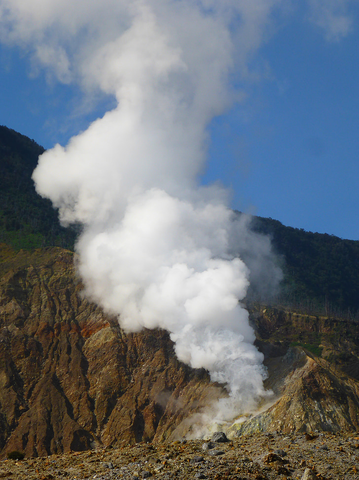 erupção, Indonésia, natureza, vulcânica, vulcão