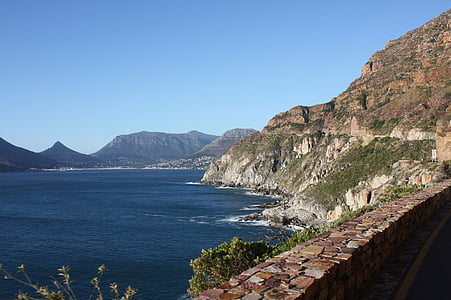 남아프리카 공화국, 챕 피크, 채 프 먼의 최대 드라이브, 바다, 해안선, 산, 자연