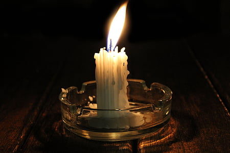 žvakė, naktį, šviesos