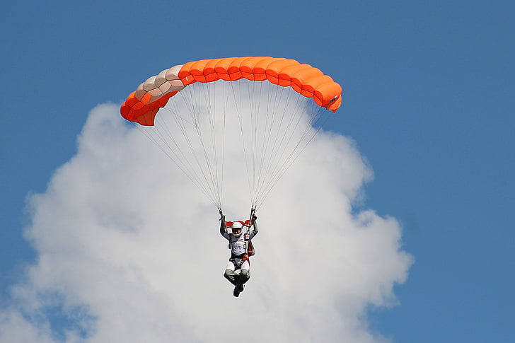 Paraglider, oro Sportas, laisvalaikio, mėlyna, parasparniais, dangus, Sportas