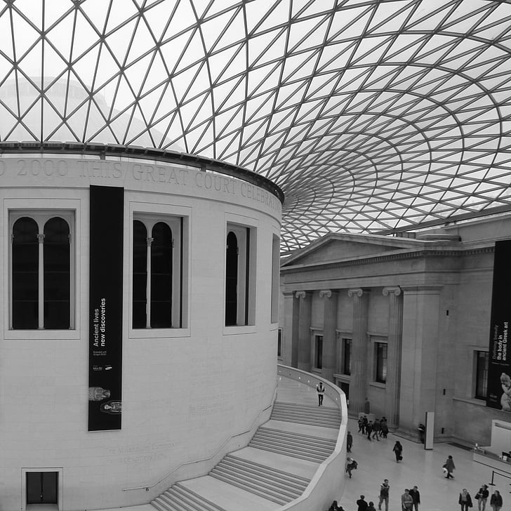 Britská, múzeum, Londýn, Anglicko, budova, štruktúra, kapitál