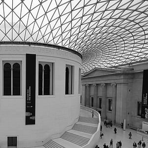britské, Muzeum, Londýn, Anglie, budova, struktura, hlavní město