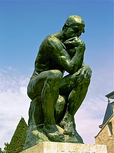 mõtleja, august rodin, 1881-1882, pronks, kuulus skulptuur, Rodin museum, Biron hotel