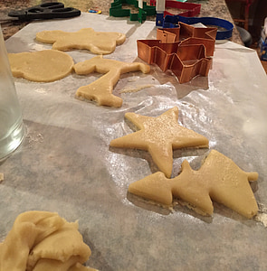 cookies, Natal, Xmas, de cozimento, caseiro, açúcar, cozinha