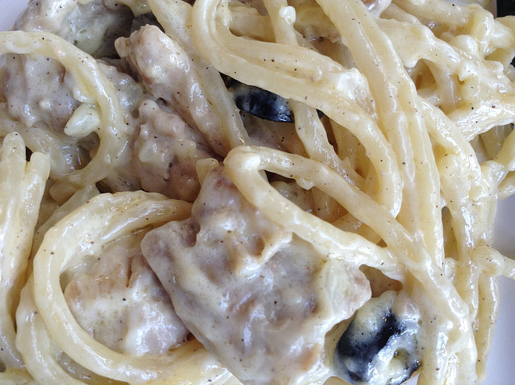 špagety carbonara, těstoviny, Italština, Itálie, jídlo, nudle
