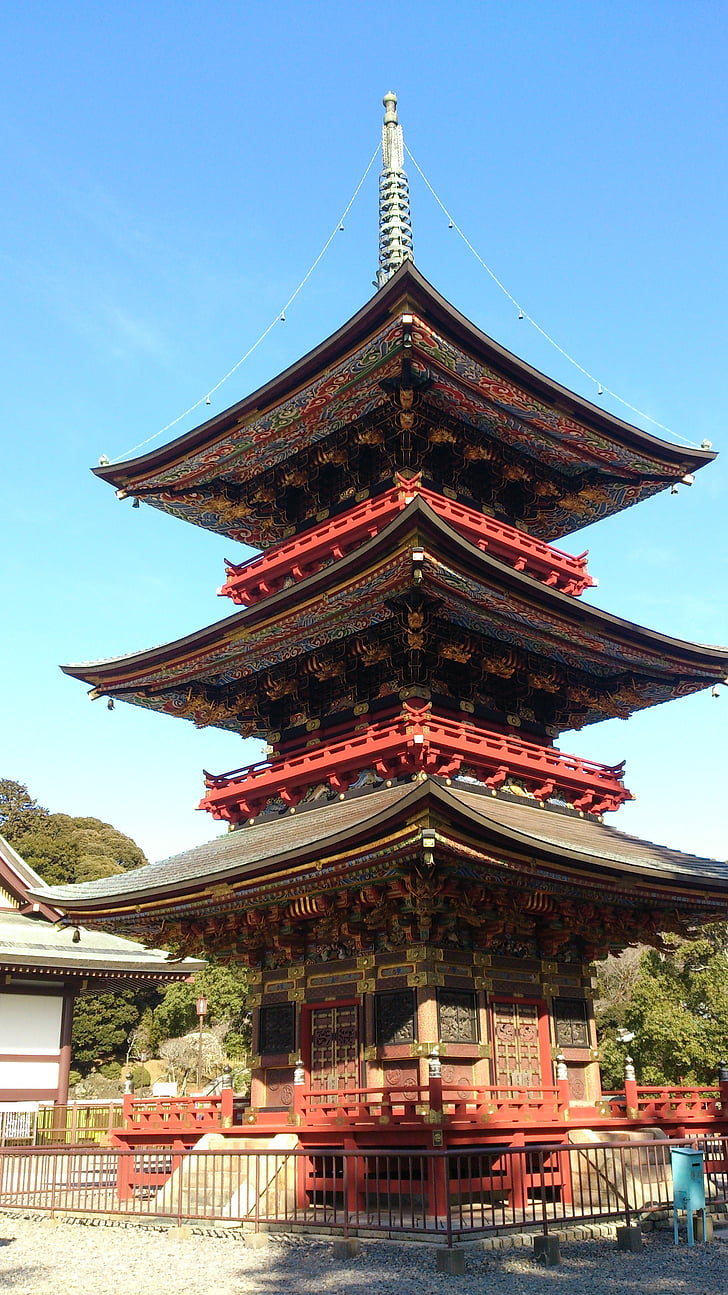 naritasan, tří story pagoda, budova, Asie, chrám - stavební, Architektura, známé místo